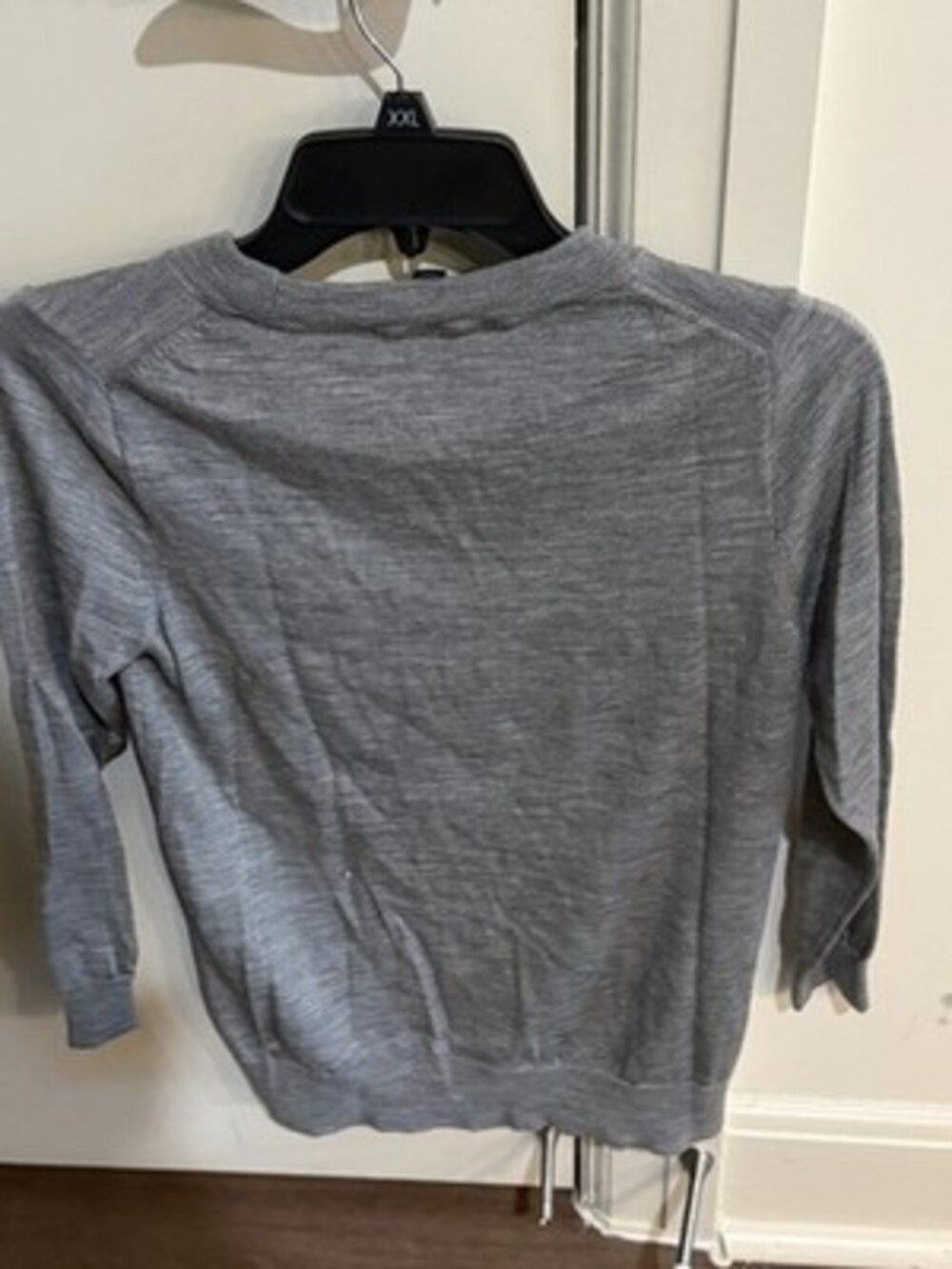 J.CREW Gray Crew Neck 3/4 Sleeve Wool Knit Pullover Sweater Women's M